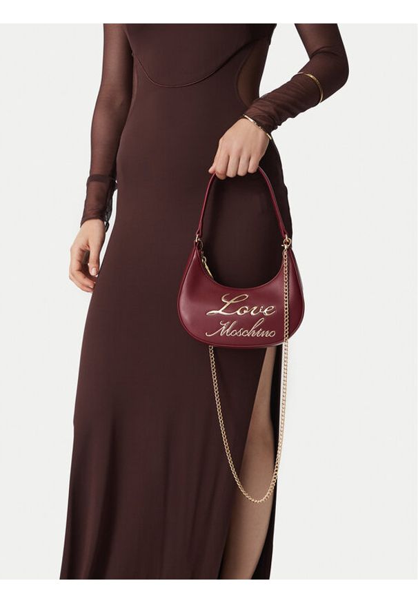 Love Moschino - LOVE MOSCHINO Torebka JC4116PP1PLO1552 Bordowy. Kolor: czerwony. Materiał: skórzane