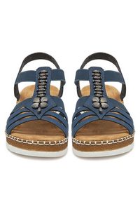 Rieker Sandały CEO-V1206-14 Granatowy. Kolor: niebieski. Materiał: materiał #5