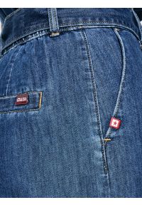 Big-Star - Jeansy damskie wide z paskiem granatowe Julii 398. Okazja: na co dzień. Stan: podwyższony. Kolor: niebieski. Styl: klasyczny, elegancki, casual #5