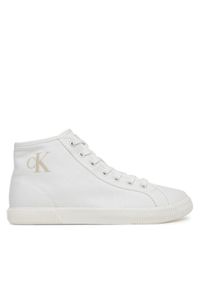 Calvin Klein Jeans Sneakersy Ess Vulc Mid Cv Mg Wn YW0YW01761 Biały. Kolor: biały. Materiał: materiał