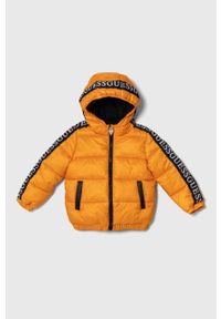 Guess kurtka dziecięca kolor pomarańczowy. Okazja: na co dzień. Kolor: pomarańczowy. Styl: casual #1