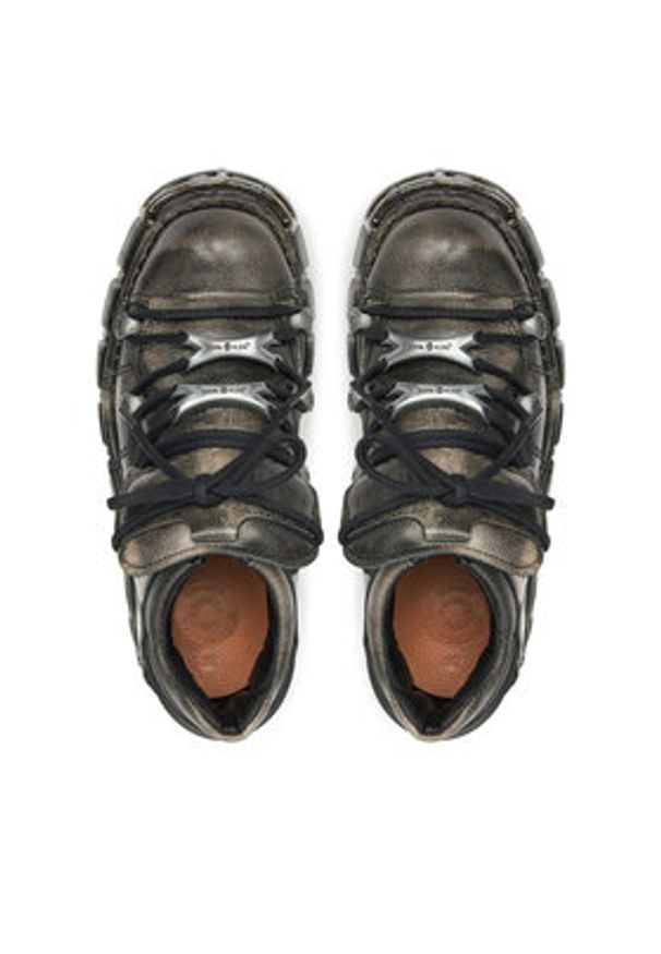 NEW ROCK Sneakersy M-120N-C69 Czarny. Kolor: czarny. Materiał: skóra