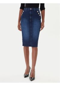 Guess Spódnica jeansowa W5BD1T D0791 Niebieski Regular Fit. Kolor: niebieski. Materiał: bawełna #1