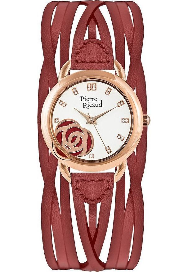 Zegarek Pierre Ricaud Zegarek damski Pierre Ricaud P22017.9013Q czerwony. Kolor: czerwony