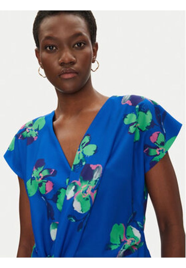 Morgan Bluzka 251-OUZO.F Niebieski Regular Fit. Kolor: niebieski. Materiał: syntetyk