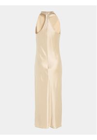 Calvin Klein Sukienka koktajlowa Naia K20K206160 Beżowy Regular Fit. Kolor: beżowy. Materiał: satyna. Styl: wizytowy #4