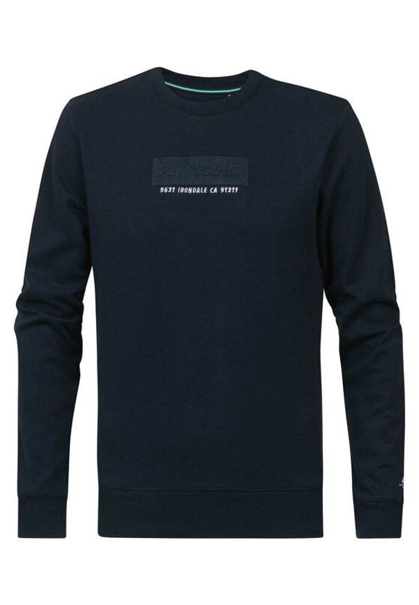 Petrol Industries Bluza M-1030-SWR331 Granatowy Regular Fit. Kolor: niebieski. Materiał: bawełna
