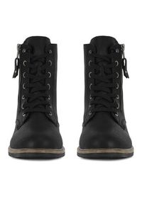 Rieker Trzewiki 72221-00 Czarny. Kolor: czarny. Materiał: materiał #2