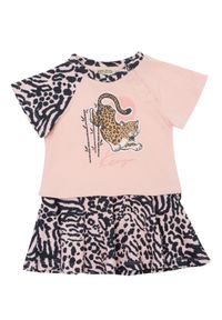 Kenzo kids - KENZO KIDS - Bawełniana sukienka ze zwierzęcym motywem 0-4 lata. Kolor: wielokolorowy, różowy, fioletowy. Materiał: bawełna. Wzór: motyw zwierzęcy. Sezon: lato