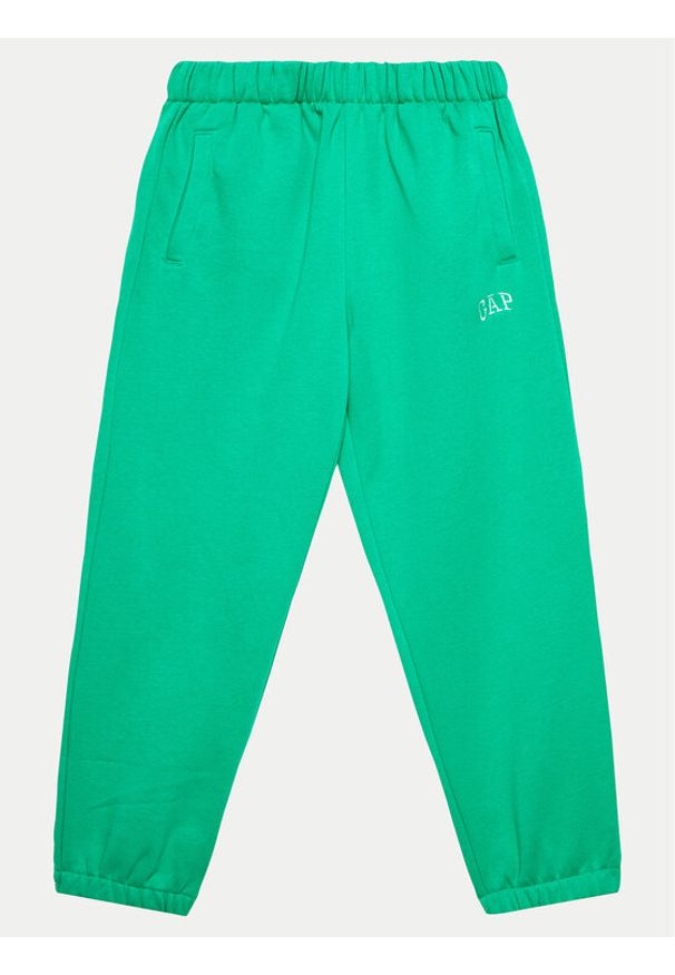 GAP - Gap Spodnie dresowe 870901-05 Zielony Relaxed Fit. Kolor: zielony. Materiał: bawełna