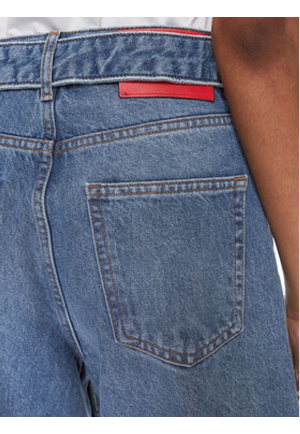 Hugo Jeansy Galeva_1 50508852 Niebieski Oversize. Kolor: niebieski