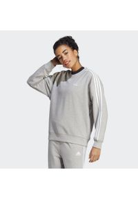 Adidas - Essentials 3-Stripes Sweatshirt. Kolor: biały, wielokolorowy, szary