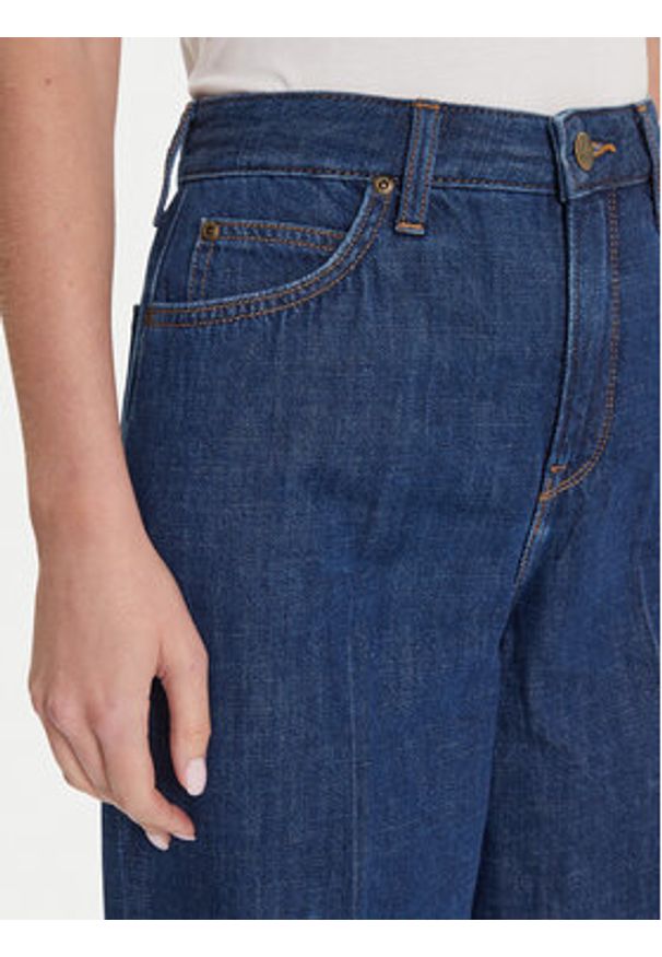 Lee Jeansy Stella 112107279 Granatowy Wide Leg. Kolor: niebieski