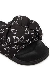 Love Moschino - LOVE MOSCHINO Klapki JA28312G0MIW100B Czarny. Kolor: czarny. Materiał: materiał #3