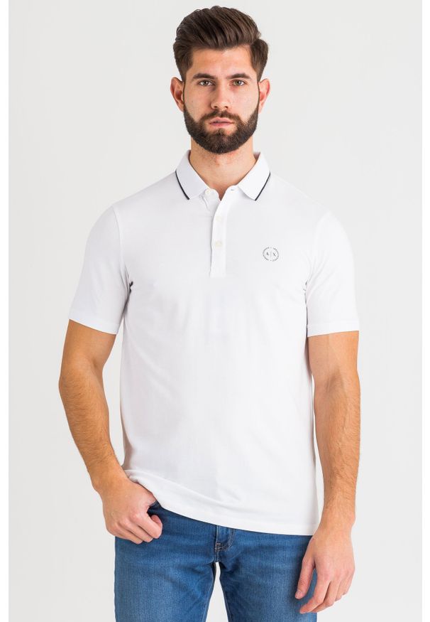 Koszulka polo Armani Exchange z nadrukiem, polo