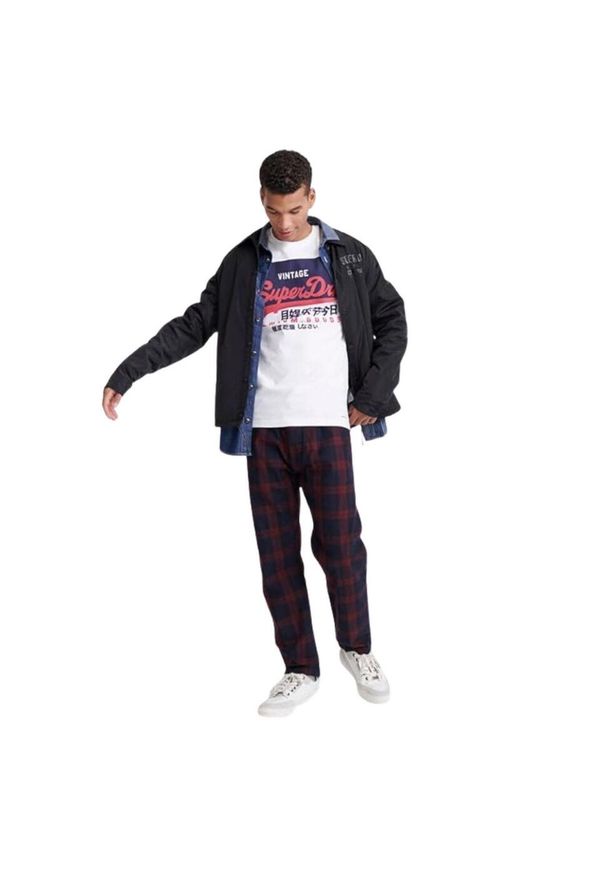Koszulka turystyczna męska Superdry Vl O. Kolor: biały. Materiał: bawełna. Długość rękawa: długi rękaw. Styl: klasyczny