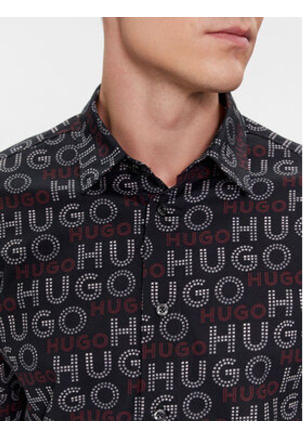 Hugo Koszula Emero 50508663 Czarny Relaxed Fit. Kolor: czarny. Materiał: bawełna