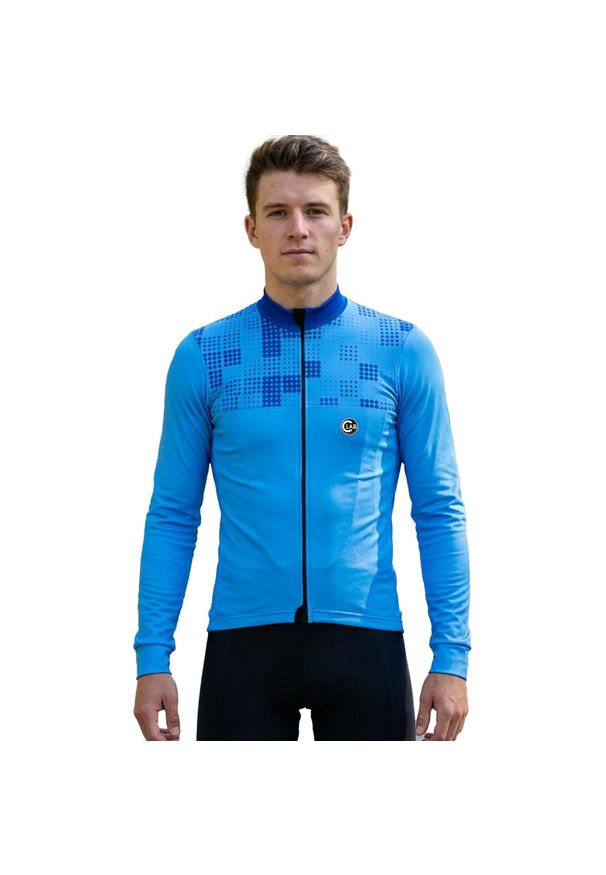 C-LAB - Ocieplona koszulka kolarska z długim rękawem Ordino. Kolor: niebieski. Długość rękawa: długi rękaw. Długość: długie. Sezon: zima. Sport: kolarstwo