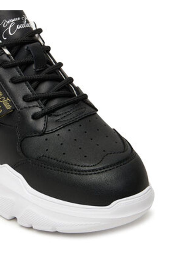 Versace Jeans Couture Sneakersy 79VA3SC2 ZPB23 899 Czarny. Kolor: czarny. Materiał: skóra
