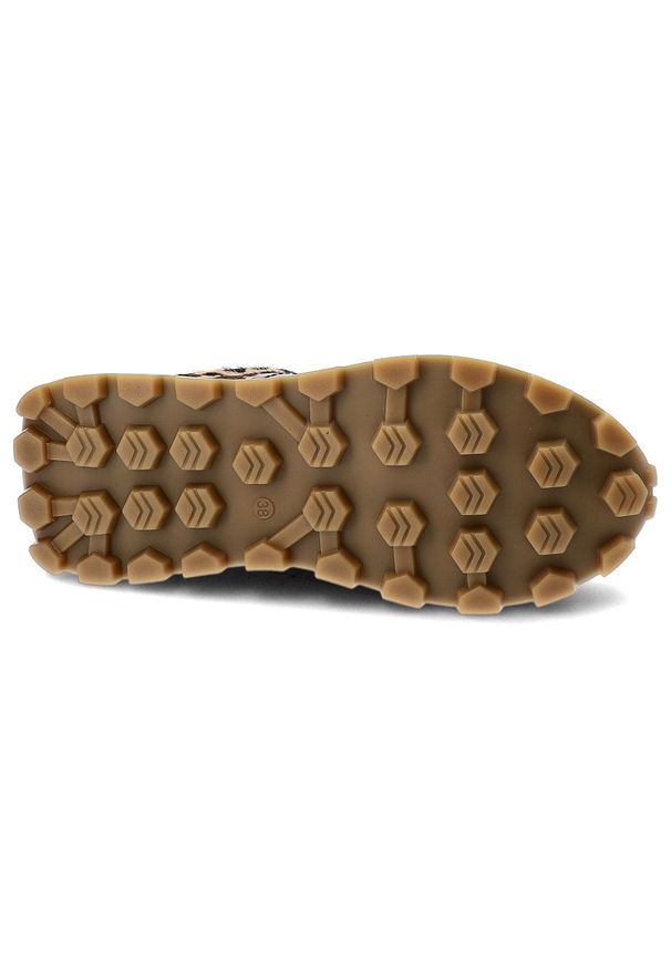 CheBello - Panterka Sneakersy Chebello Eleganckie Obuwie Damskie Premium. Okazja: na co dzień. Kolor: brązowy. Materiał: skóra ekologiczna, materiał, guma. Wzór: motyw zwierzęcy. Styl: elegancki