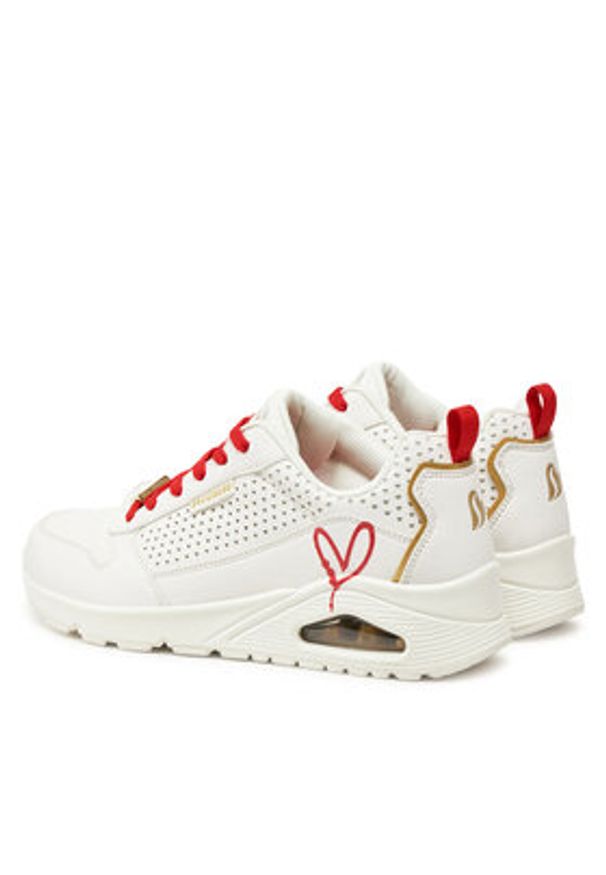 skechers - Skechers Sneakersy 177991/WRD Biały. Kolor: biały. Materiał: skóra