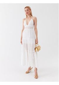 Patrizia Pepe Sukienka letnia 2A2580/A288-W146 Biały Regular Fit. Kolor: biały. Materiał: bawełna. Sezon: lato #5