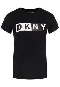 DKNY Sport T-Shirt DP8T5894 Czarny Regular Fit. Kolor: czarny. Materiał: bawełna. Styl: sportowy #4