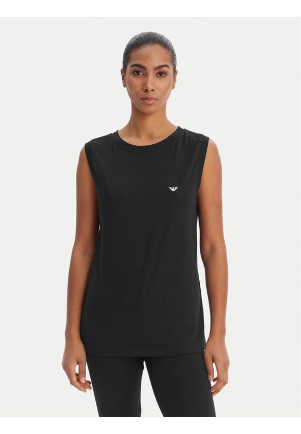 Emporio Armani Underwear Top EW000410 AF19023 UC001 Czarny Regular Fit. Kolor: czarny. Materiał: bawełna