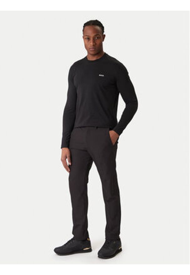 BOSS - Boss Longsleeve 50506365 Czarny Regular Fit. Kolor: czarny. Materiał: bawełna. Długość rękawa: długi rękaw