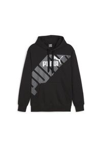 Bluzy sportowa męska Puma Power Graphic. Typ kołnierza: kaptur. Kolor: czarny. Sport: fitness