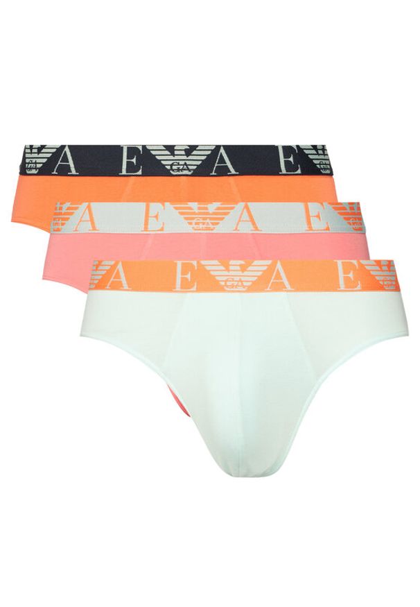 Emporio Armani Underwear Komplet slipów EM000258 AF20668 M4082 Kolorowy. Materiał: bawełna. Wzór: kolorowy