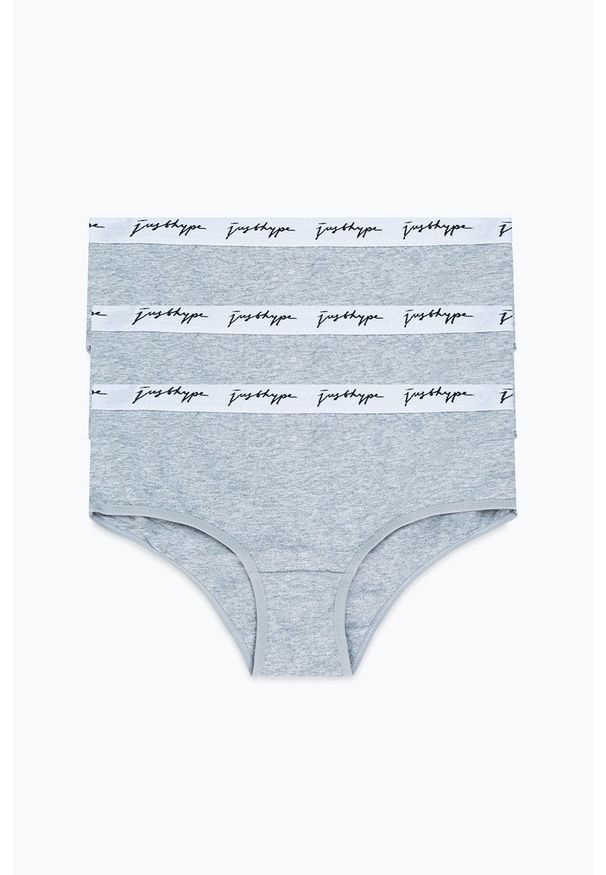 Hype figi (3-pack) kolor szary. Kolor: szary. Materiał: materiał, dzianina. Wzór: melanż