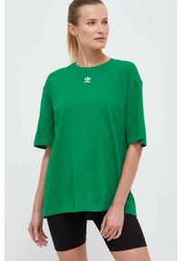 adidas Originals t-shirt bawełniany kolor zielony. Kolor: zielony. Materiał: bawełna. Styl: klasyczny #5