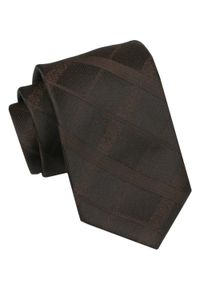 Alties - Krawat Męski, Klasyczny - ALTIES - Brązowy, Deseń w Kratę. Kolor: brązowy, wielokolorowy, beżowy. Materiał: tkanina. Styl: klasyczny #1