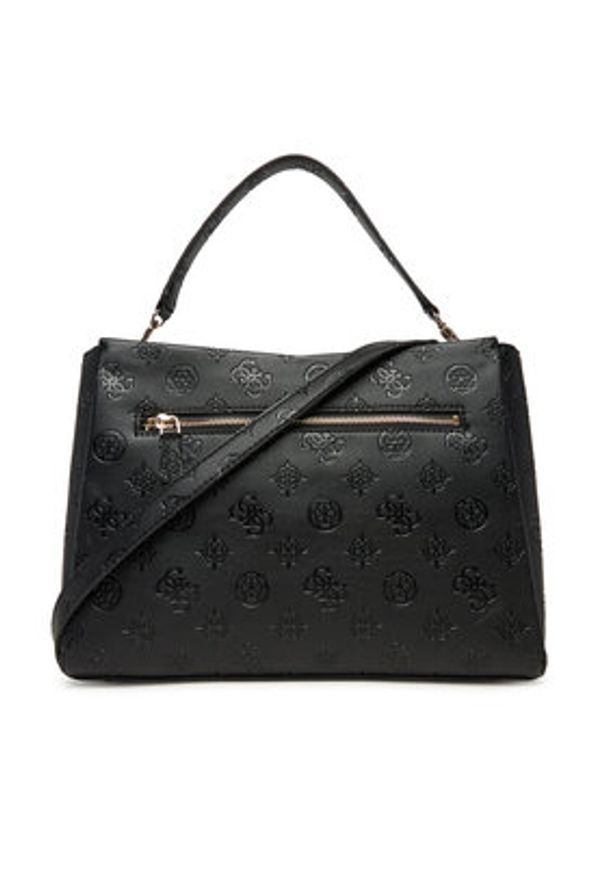 Guess Torebka Tisha HWPD77 64070 Czarny. Kolor: czarny. Materiał: skórzane