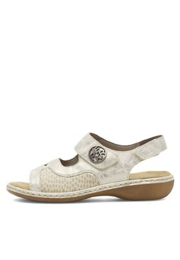 Rieker Sandały 65989-90 Écru. Materiał: materiał