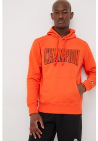 Champion bluza 217168 męska kolor pomarańczowy z kapturem z aplikacją. Typ kołnierza: kaptur. Kolor: pomarańczowy. Materiał: włókno. Wzór: aplikacja #4
