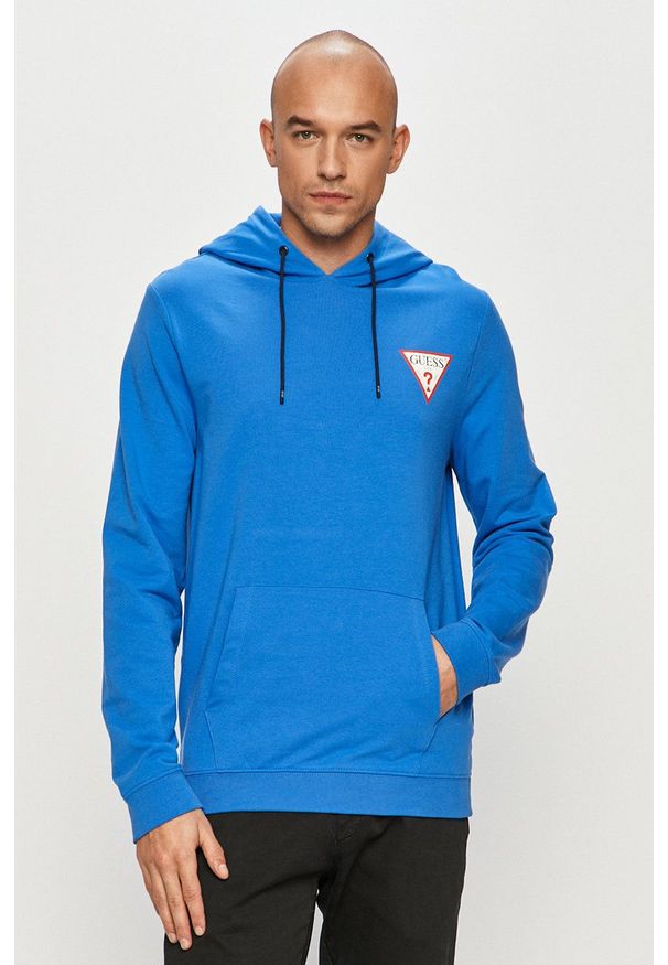 Guess - Bluza. Okazja: na co dzień. Kolor: niebieski. Styl: casual