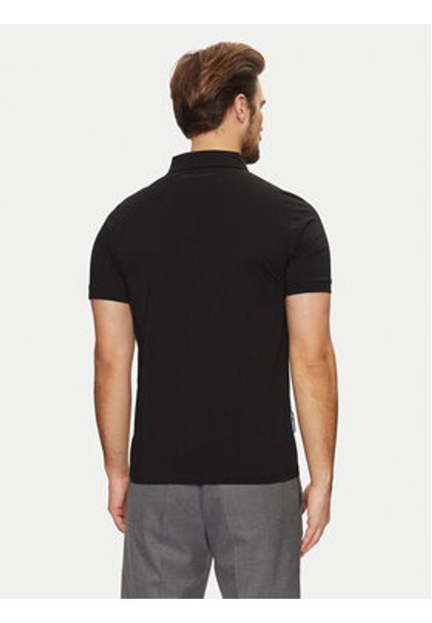 Karl Lagerfeld - KARL LAGERFELD Polo 745091 551251 Czarny Regular Fit. Typ kołnierza: polo. Kolor: czarny. Materiał: bawełna