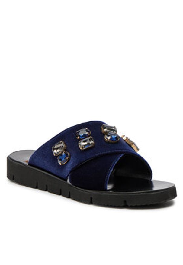 Gino Rossi Klapki Saylee DL046N-TWO-TK00-5700-P Granatowy. Kolor: niebieski. Materiał: materiał