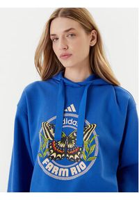 Adidas - adidas Bluza Farm JL8608 Niebieski Loose Fit. Kolor: niebieski. Materiał: bawełna