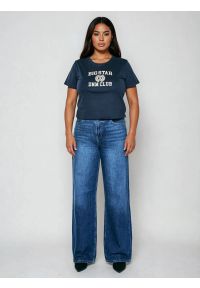 Big-Star - Koszulka damska z haftem granatowa Bensa 403. Okazja: na co dzień. Kolor: niebieski. Materiał: dzianina, bawełna, jeans. Wzór: haft. Styl: casual, klasyczny, sportowy #3