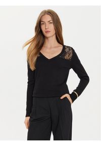 Morgan Sweter 242-MCOURSE Czarny Regular Fit. Kolor: czarny. Materiał: wiskoza, syntetyk #1