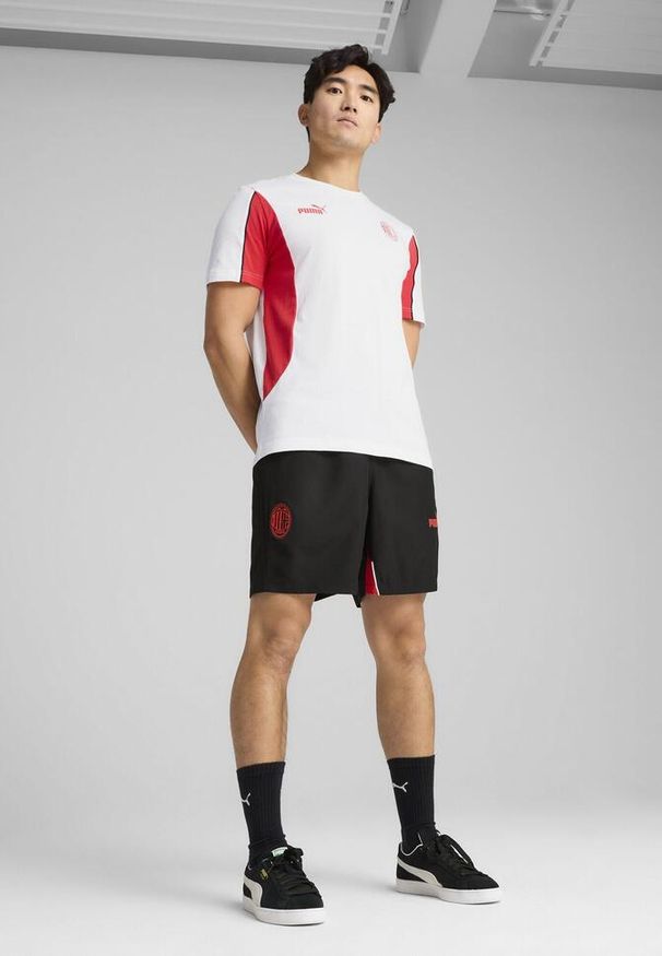 Puma - Męska koszulka AC Milan ftblARCHIVE PUMA White For All Time Red. Kolor: biały, czerwony, wielokolorowy. Materiał: guma. Wzór: nadruk