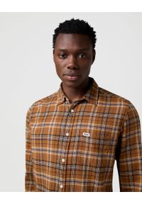 Wrangler - MESKA KOSZULA WRANGLER 1 PKT SHIRT BROWN BLACK 112371404 #2