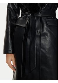 MICHAEL Michael Kors Płaszcz przejściowy 77B1402M52 Czarny Regular Fit. Kolor: czarny. Materiał: skóra
