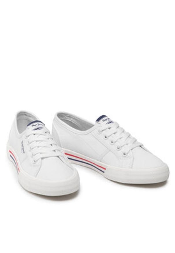 Pepe Jeans Tenisówki Brady W Basic PLS31287 Biały. Kolor: biały. Materiał: materiał