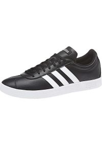 Adidas - Buty adidas Vl Court 2.0 M B43814 czarne. Okazja: na co dzień. Zapięcie: sznurówki. Kolor: czarny. Materiał: materiał, syntetyk