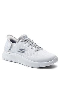 skechers - Skechers Sneakersy Go Walk Flex-New World 216505/WGY Biały. Kolor: biały. Materiał: materiał