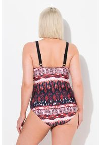 ULLA POPKEN - Damski Kostium kąpielowy wiązanie miękkie miseczki. Kolekcja: plus size. Kolor: niebieski. Materiał: elastan, poliamid, materiał